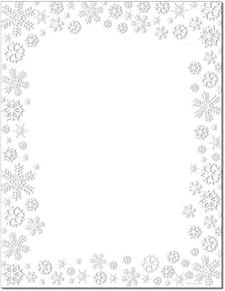 Snowy Flakes Letterhead Laser & Inkjet Printer Paper, 25 Pack