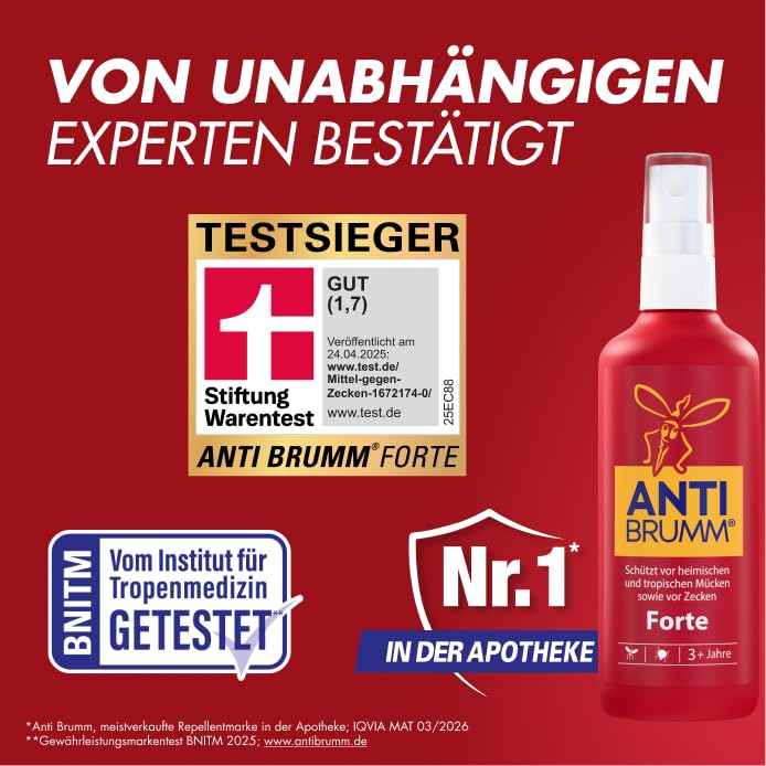 Anti Brumm Forte Pumpspray, 75 ml: Mückenspray & Zeckenschutz mit DEET