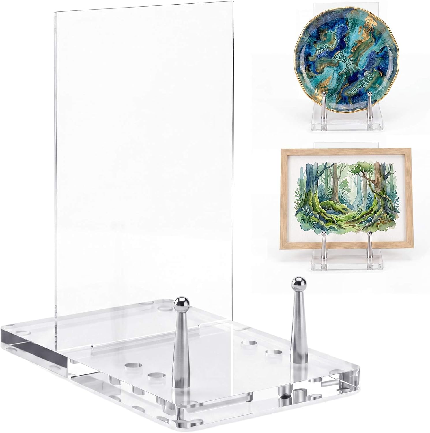 RattanView Acrylic Easel Book Stand 4 x 6 x 6 Inch for Display Adjustable