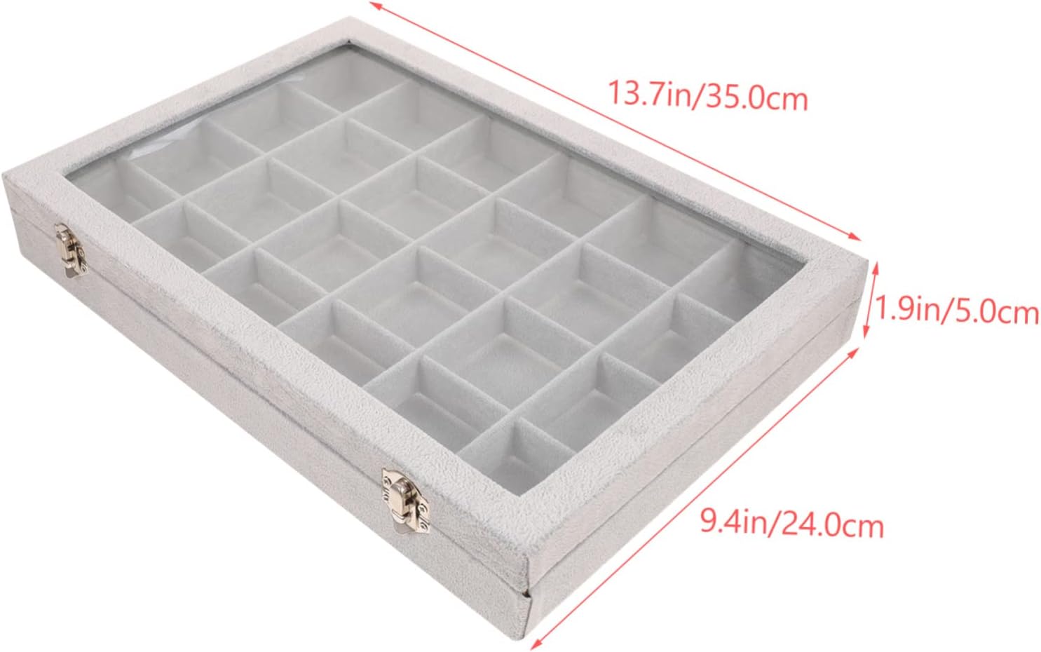 MAGICLULU Jewelry Box Organizer Compartments Design for Earrings Necklaces and Bracelets Storage for Travel and Home Use Great for Women and Girls
