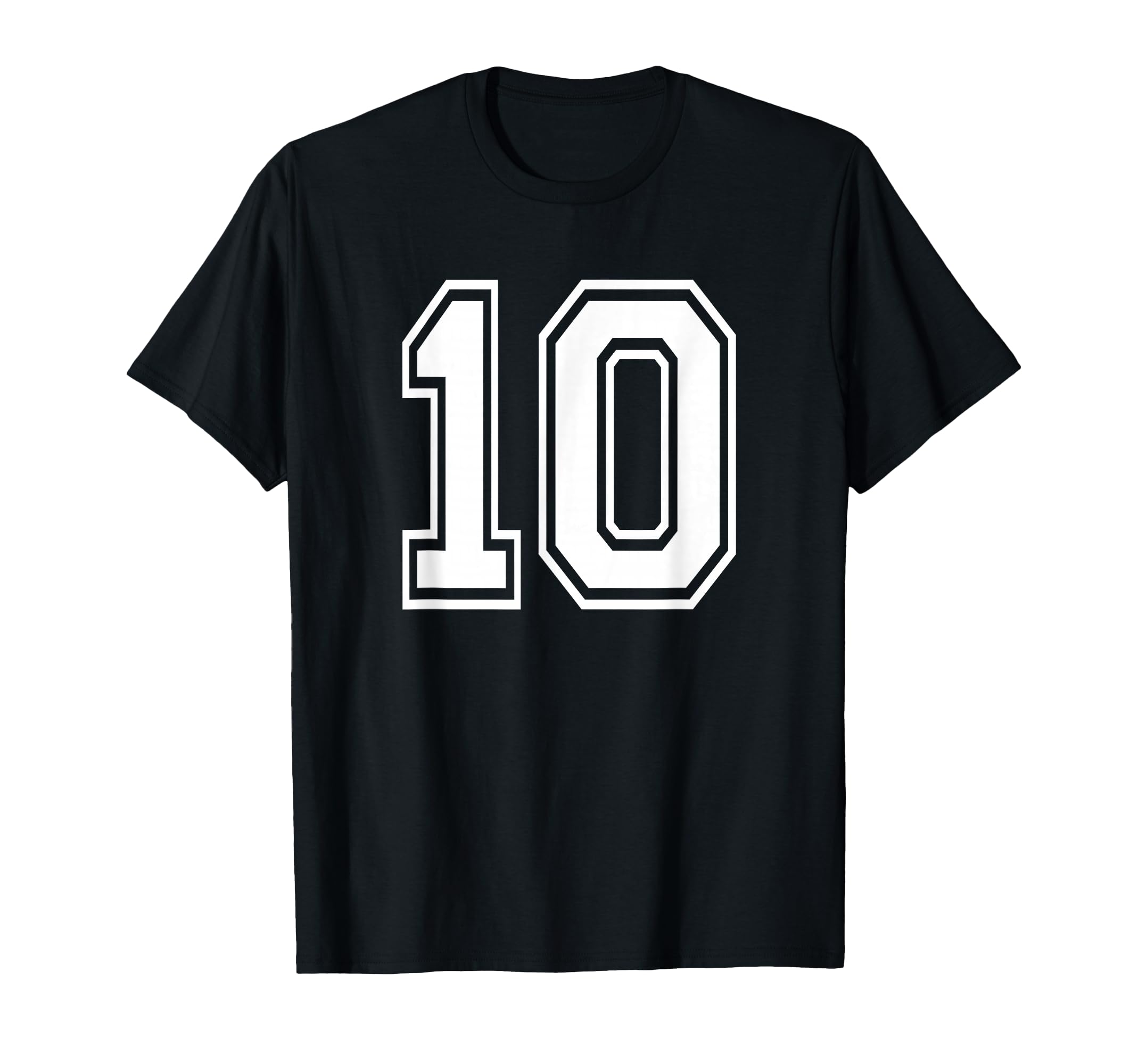 Number 10 Birthday Numbered Uniform Sports Jersey Team T-Shirt