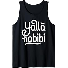 Mens Yalla Habibi Funny Arabic saying Muslim Arabs Tank Top