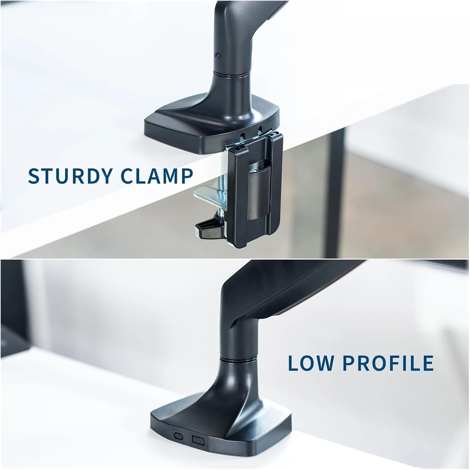 Single Piece Extra Wide 40" Monitor Desk Stand with Pneumatic Spring Arms