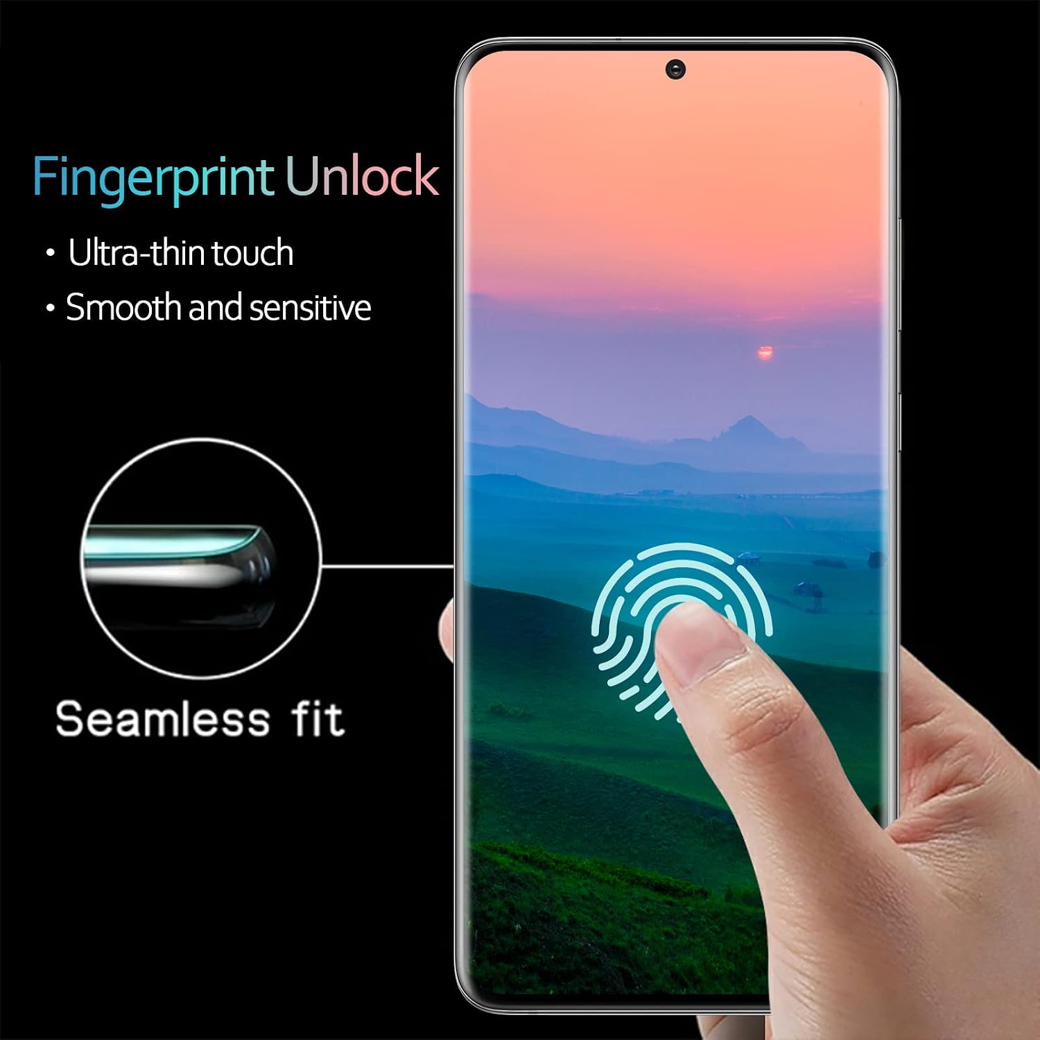 [2+2 Pack] Protector for Samsung Galaxy S10 Plus, 9H Tempered Glass,Ultrasonic Fingerprint Compatible,3D Curved, HD Clear, Case Friendly Bubble-Free for Galaxy S10 Plus Screen Protector