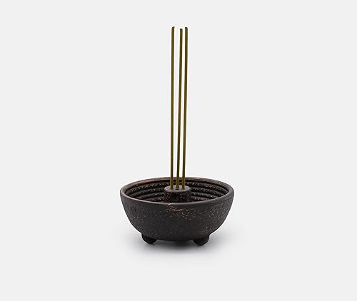Miniatura 5 de Fuente de hierro fundido negro Incienso Stick Holder Burner - zen minded