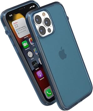 Catalyst iPhone 13 Pro Max Case Influence Series Slim Case, Finger-Print Safe Cases, Drop Proof Phone, with Lanyard Pacific Blue