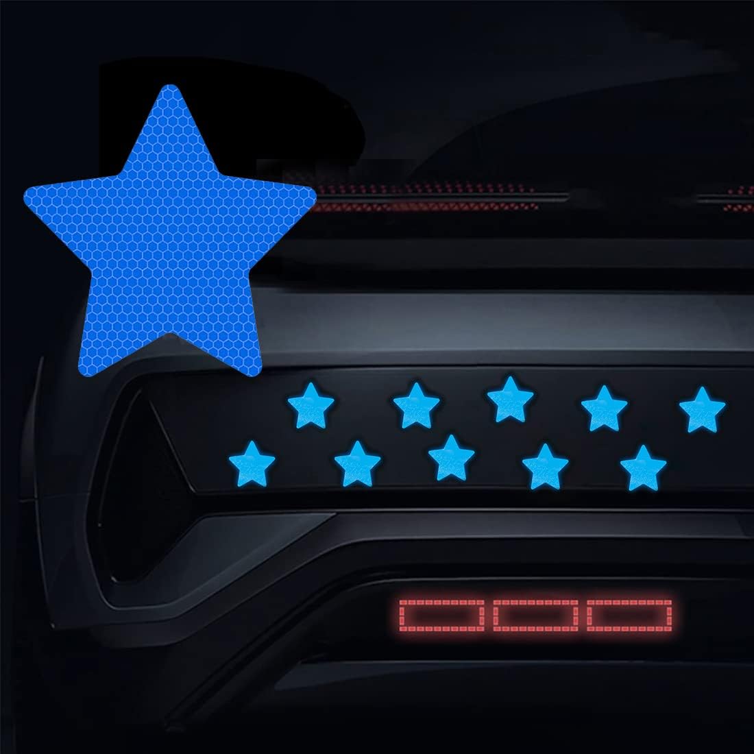 Amazon.com - Dreothy 10Pcs/Set Diamond Grade Star Reflective Stickers ...