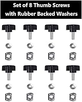 Vista 4 de Tornillos universales para techo rígido de Jeep Wrangler - Kit de tornillos de pulgar y tuercas de extracción rápida compatible con Jeep Wrangler YJ