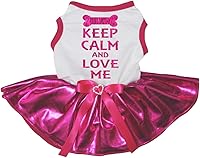 Vista 3 de Petitebella Keep Calm and Love Me - Vestido para cachorro (negro/dorado, talla XS)