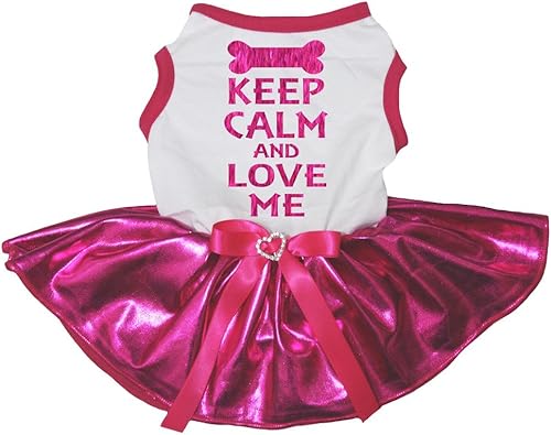 Miniatura 3 de Petitebella Keep Calm and Love Me - Vestido para cachorro (negro/dorado, talla XXL)