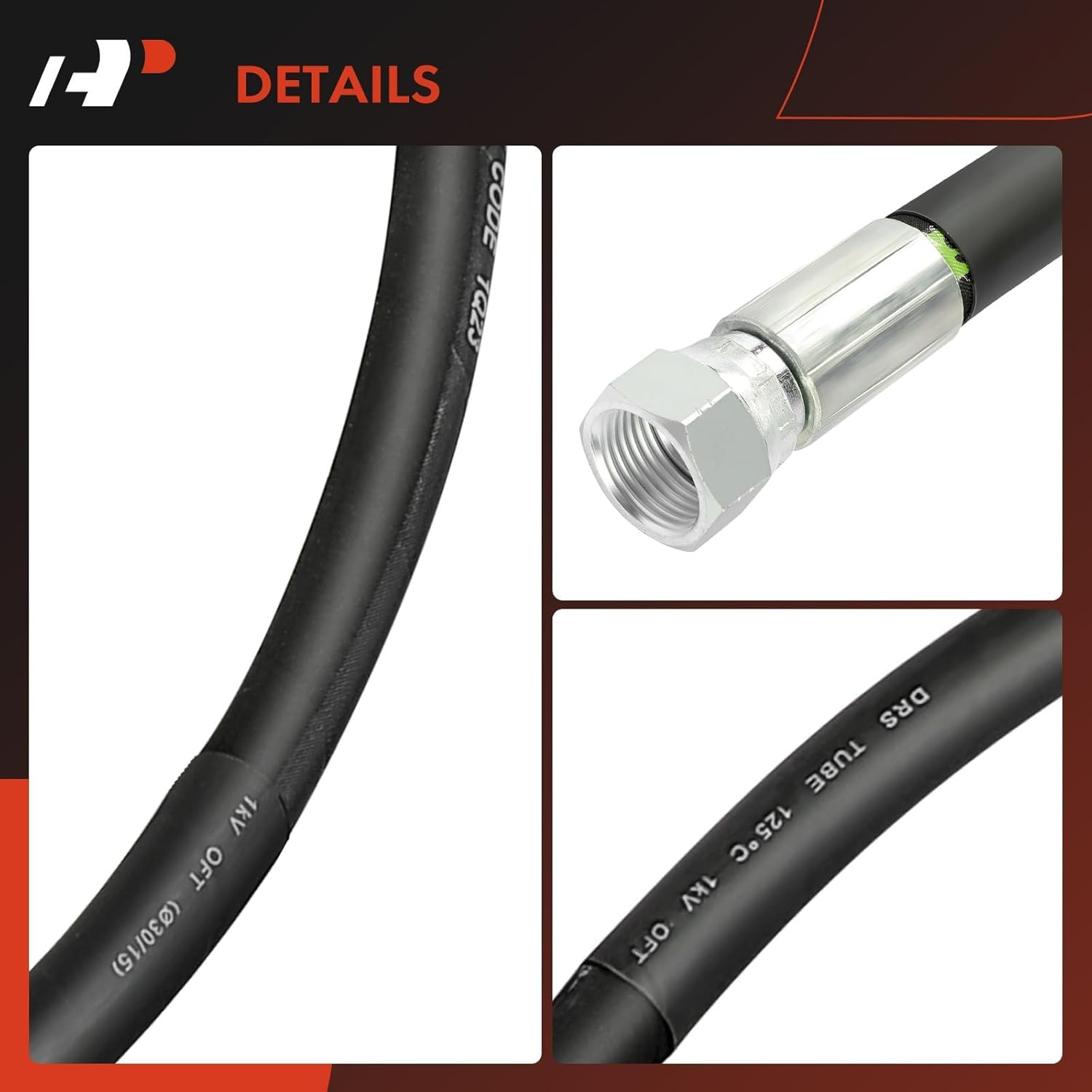 A-Premium Transmission Cooler Lines Compatible with Chevrolet Silverado 2500 HD, Silverado 2500 HD Classic, Silverado 3500 & GMC Sierra 2500 HD, Sierra 2500 HD Classic, Sierra 3500, 6.6L, Diesel