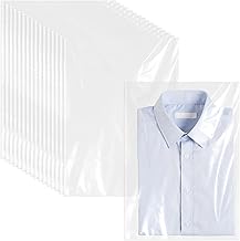 Pack of 100 Large Transparent Cellophane Bags, 30 x 44 cm, Adhesive Cellophane Bags, Plastic Packaging for Clothes, T-Shirts, Trousers, Flyers, Party, Wedding, Gift Bags
