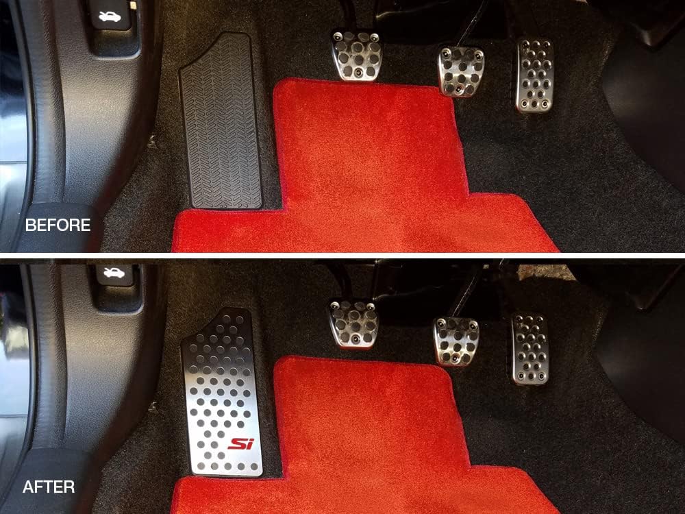 Footrest Dead Pedal for Civic Si 10th Gen | X 10 FC1 FC3 FC4 Steel Foot Rest Pedal Pad Upgrade Tuning Accessories Coupe Sedan