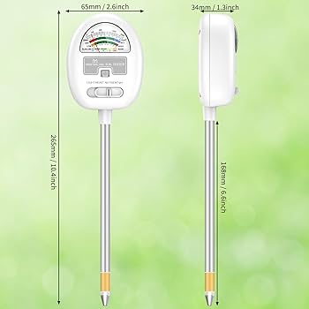 5-in-1 digitale bodemtester, temperatuurvochtigheidsmeter, pH-tester voor tuinboerderij voor gazon, binnen en buiten