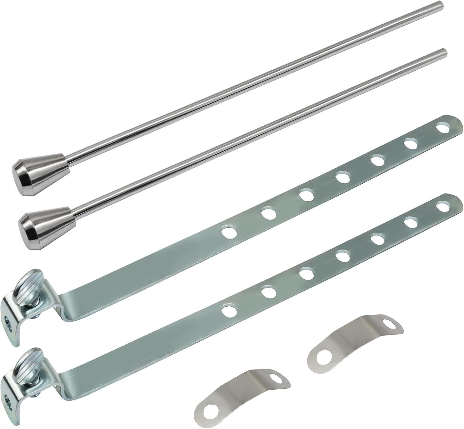 2 Pack Universal Lavatory Drain Lift Rod, Chrome