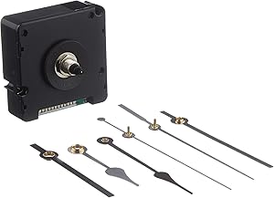 Aoreun Mouvement D'Horloge à Quartz, Mécanisme Horloge Murale Mouvement DCF Radio-piloté Avec Jeux D'aiguilles Mecanisme Horloge Pour L'horloge De Bricolage Mouvement Silencieux - Noire