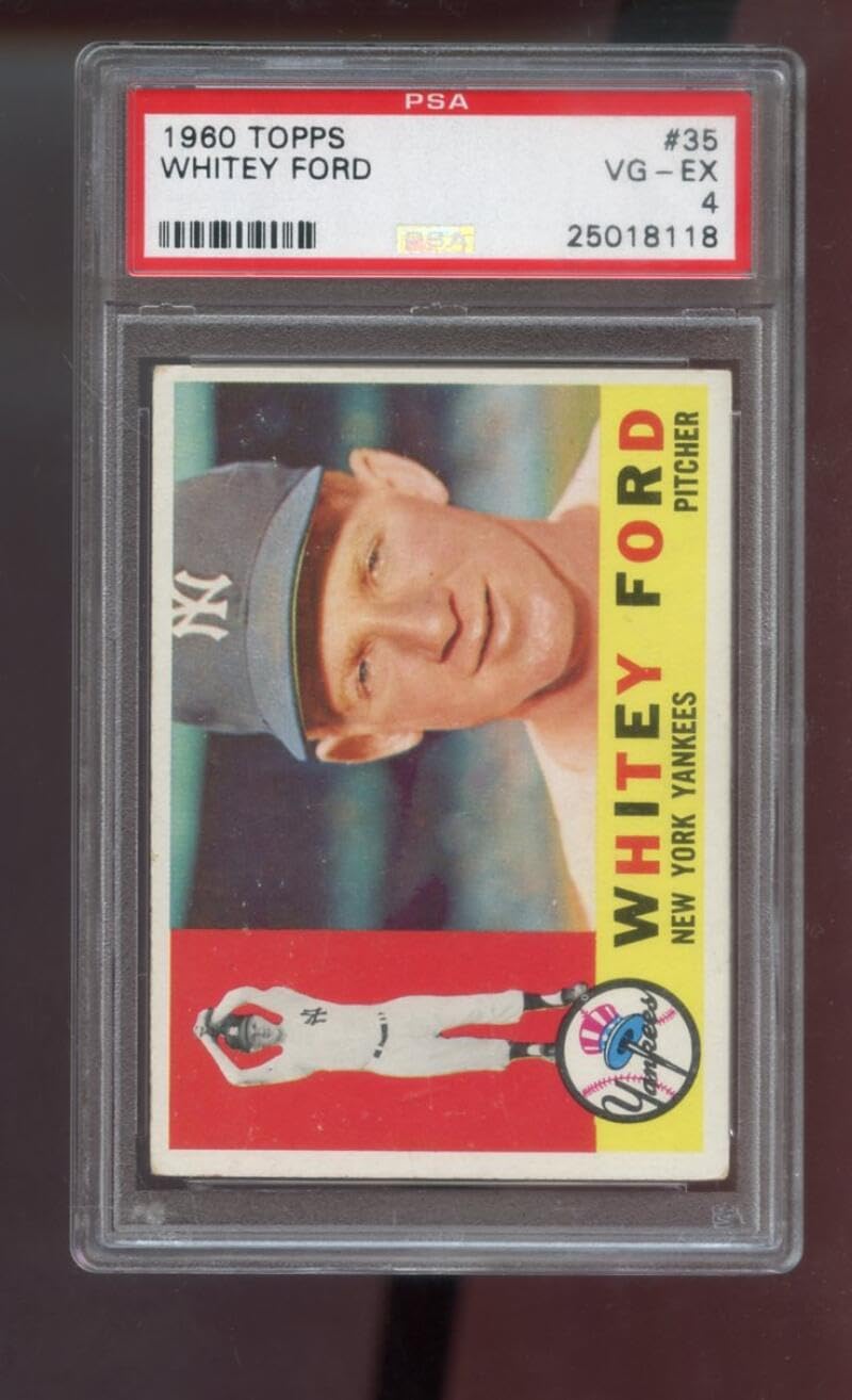 1960 Topps #35 Whitey Ford PSA 4 Graded Baseball Card MLB New York Yankees