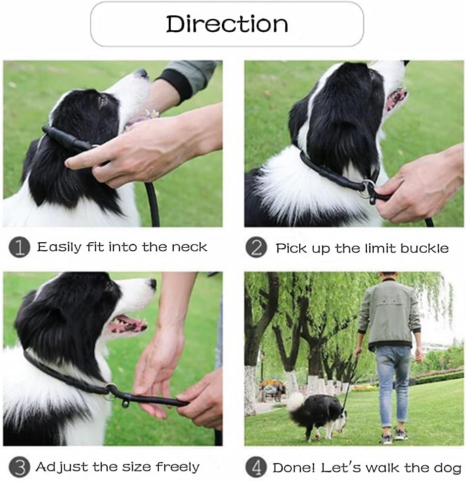 Miniatura 6 de Correa de entrenamiento antideslizante para perros medianos y pequeños, 2 unidades, rojo y negro, no necesita collar, correa de cuerda de nailon