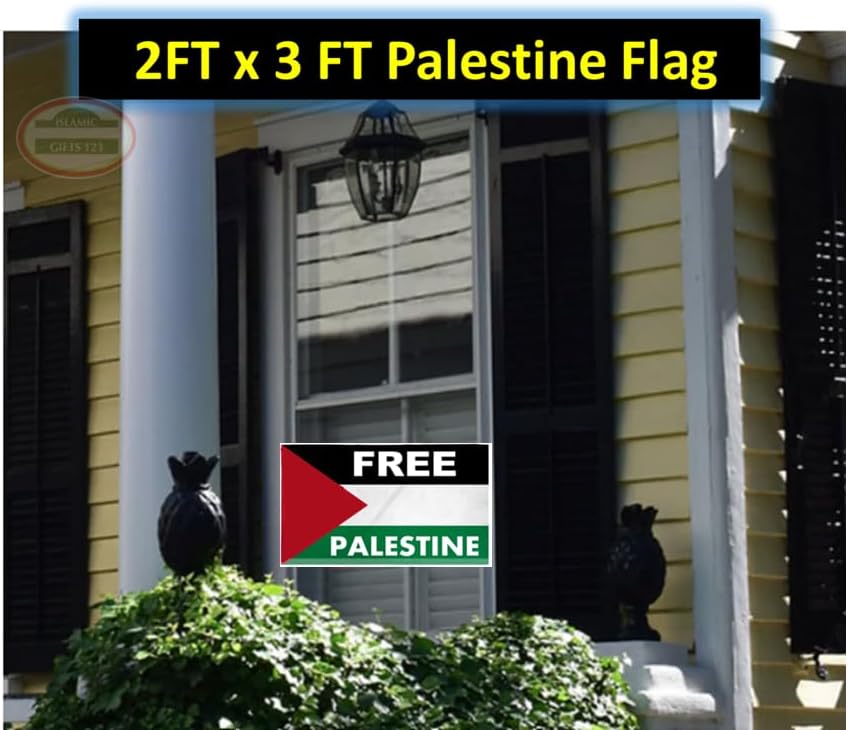 3 Pcs Palestine Flag Palestinian flag 2 x 3 Ft, Medium Palestine Flags for Outside, Double for Independence Day Party, Olympic Party Decorations Indoor Outdoor