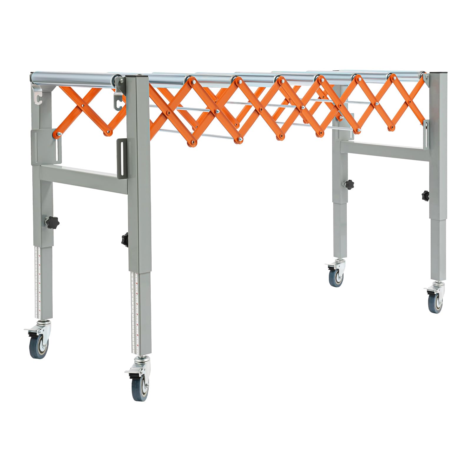 Table à roulettes extensible, réglable de 46 à 130 cm, pour logistique de stockage, chemin de fer à rouleaux maximum de 50 kg, marchandises de convoyeur