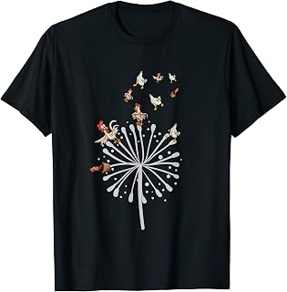 Dandelion Farmer Farming Gift Farm Animal Women Chicken T-Shirt