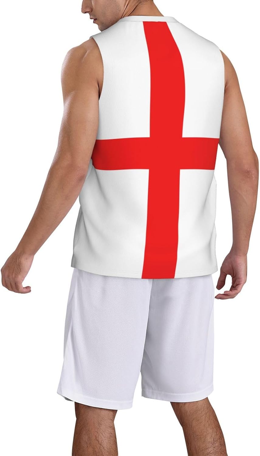 England Basketball Jersey – Men's Sleeveless 3D Sports Shirt