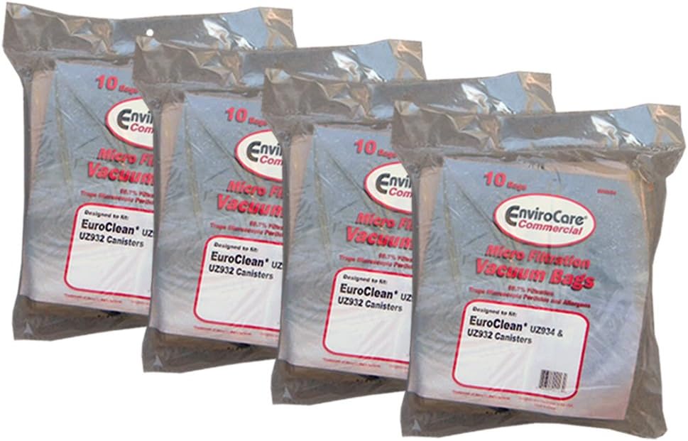 EnviroCare 40 Commercial Euroclean Kent Nilfisk Advance Clarke Tank Vacuum Cleaner Bag UZ934 UZ932 SL011 Series, 1406905010, 1406905020