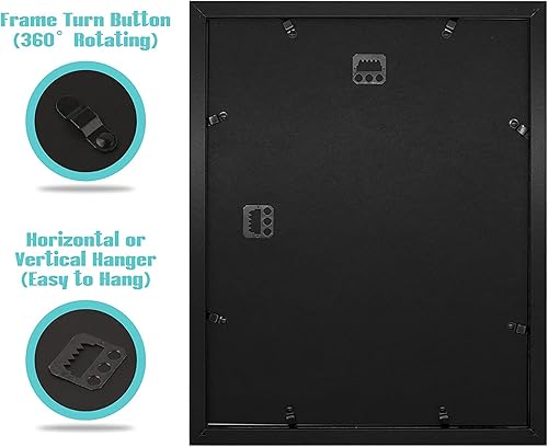 Vista 13 de Frametory, Portarretratos negro de 16 x 20 pulgadas, para fotos de 11 x 14 pulgadas con paspartú, molduras anchas (16 x 20 pulgadas, negro)