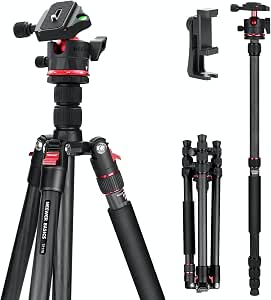 NEEWER Basics Carbon Fiber Travel Tripod Monopod, 64