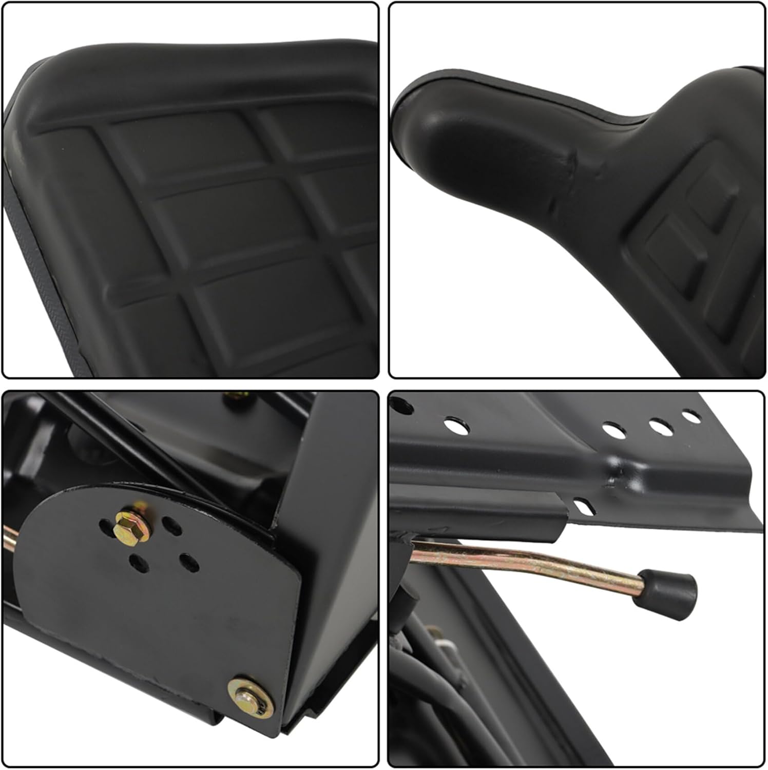 Black Tractor Suspension Seat with integrated armrest Replacement for New Holland 3000 3010 3300 3330 3400 3600 3610 3900 3930 3910 4000 4100 4110 4330 4600 4610 5000 5100 5600 5610 5900 591