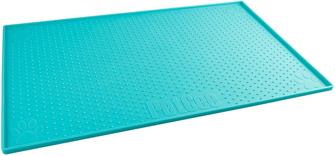 PETCEE Large Cat Bowl Mat is Water-Proof and Non-Toxic