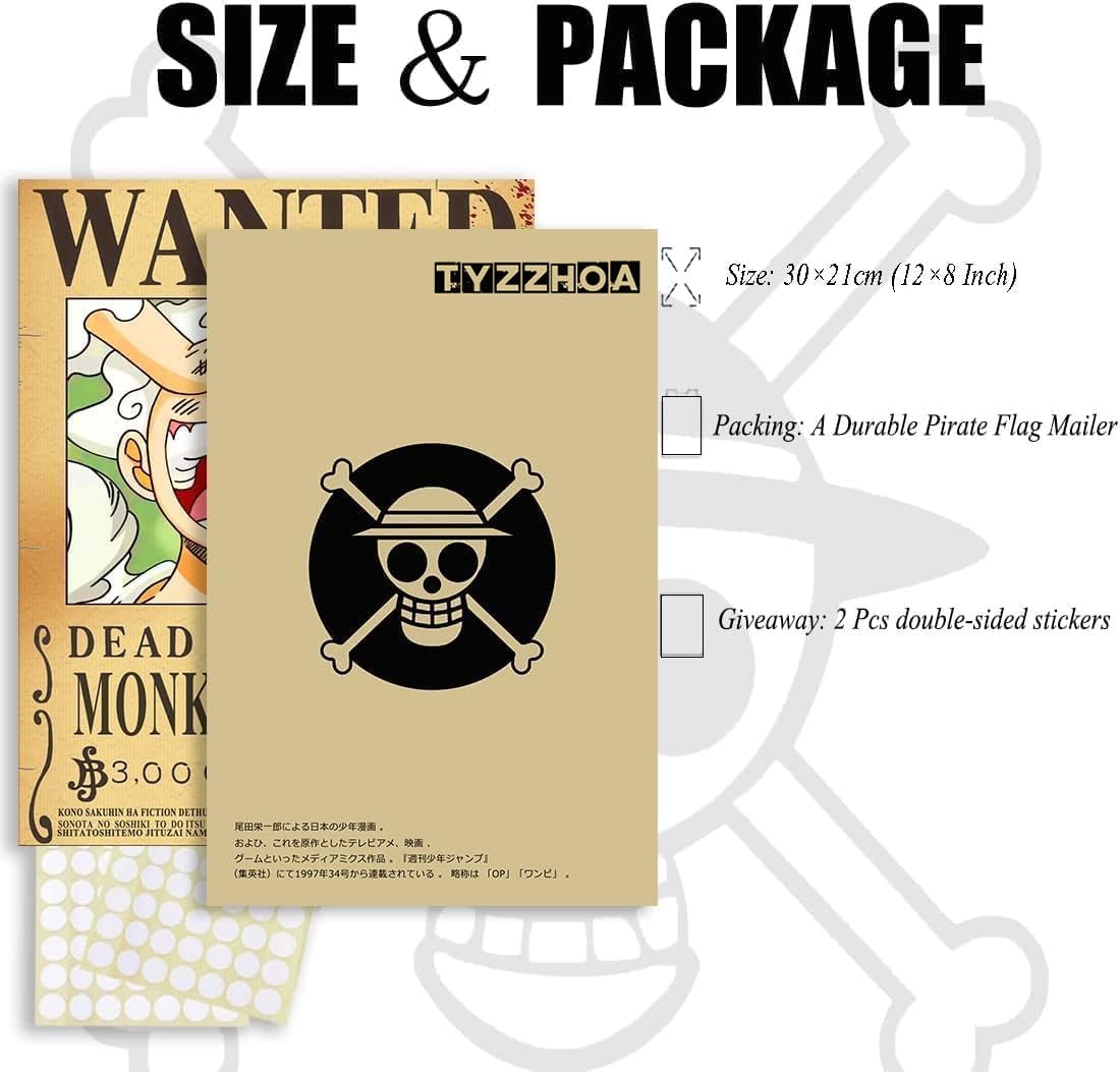 Amazon.com: TYZZHOA 25PCS Anime [OP] Wanted Posters 30×21cm, New