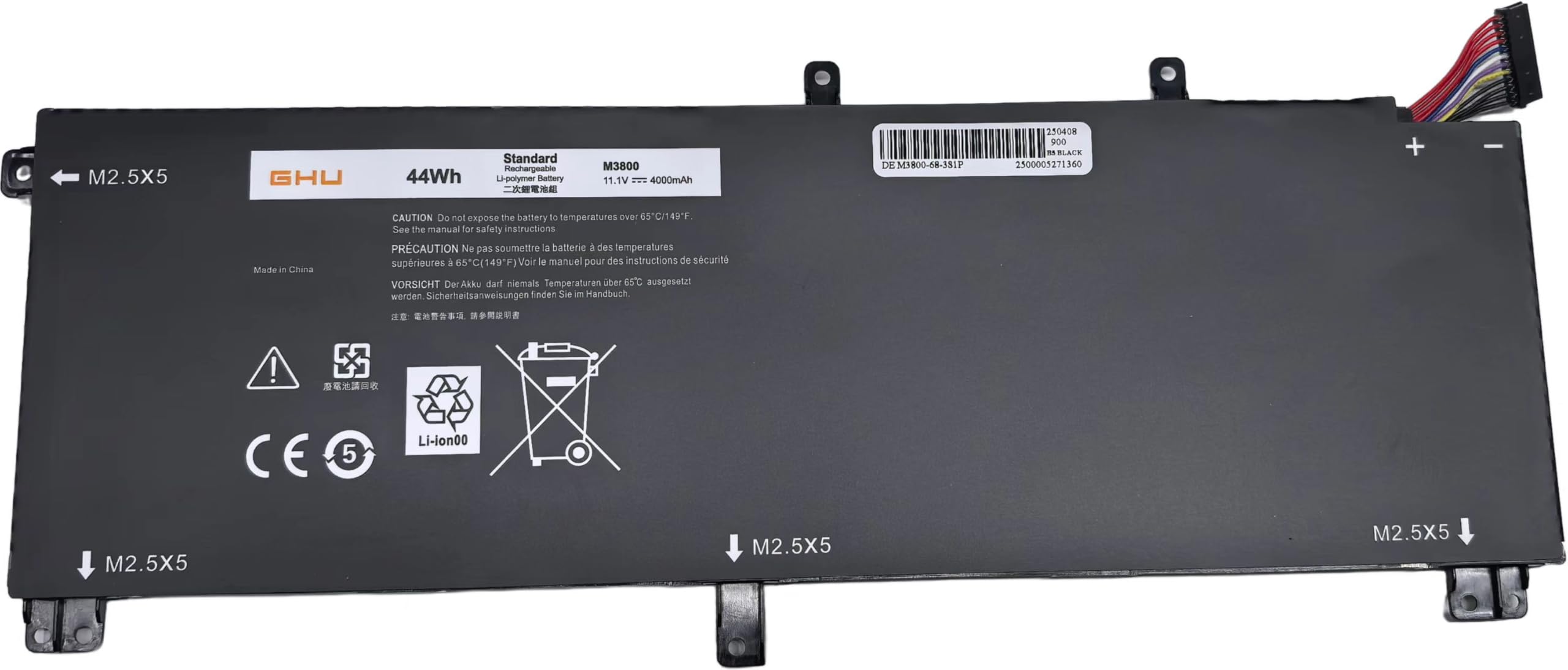 GHU New Battery H76MV T0TRM 44 WH Compatible with Dell Precision M3800, Compatible with Dell XPS 15 9530 Series Fit 245RR 0H76MY 07D1WJ 7D1WJ TOTRM Y757W 701WJ Y758W 11.1V