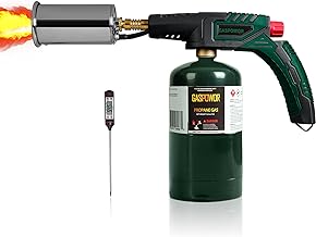 POWERFUL Grill Torch Charcoal Starter,Propane Searing Torch, Charcoal Lighter,Fire Starter, Sous Vide,Kitchen Lighter, BBQ Grill Torch Gun,Cooking Torch (Fuel Not Included)