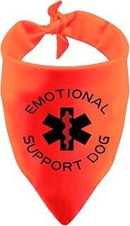 Therapy Service Dog Bandana Emotional Support Dog Dog Scarf Pet Birthday Gift(Emotional Support Dog)