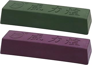 2 Packs Total 32OZ of Metal Polishing Compound Kit for Buffing Wheel, Aluminum Polishing Kit, Stropping Compound, Used For Buffing Soft Metals To A Brilliant High Lustrous Finish(Green+Purple）