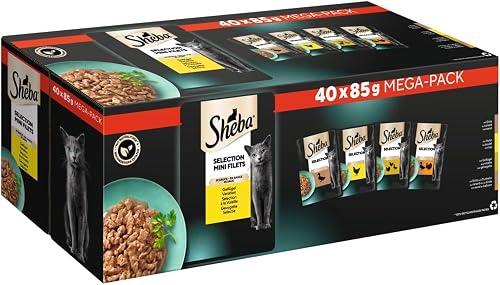Sheba Comida húmeda para Gatos Selection en Salsa, 40 Bolsas de 40 x 85 g (1 Paquete)