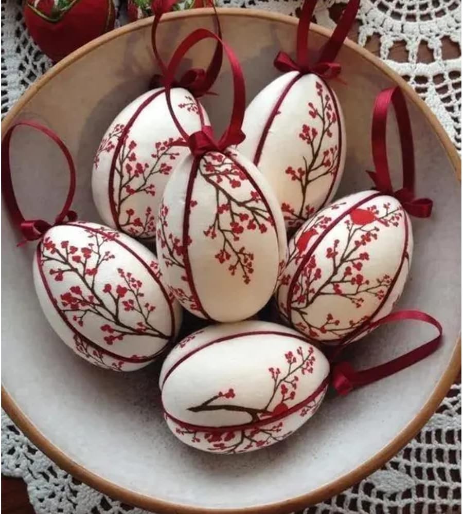 Crafare 6 Inch 9 Pack White Craft Foam Eggs - Smooth Surface for Professional Floral Arrangements, Decorative Centerpieces, and Adult DIY Art Projects