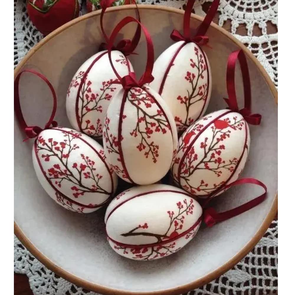 Crafare 6 Inch 9 Pack White Craft Foam Eggs Smooth for Spring Valentine ...