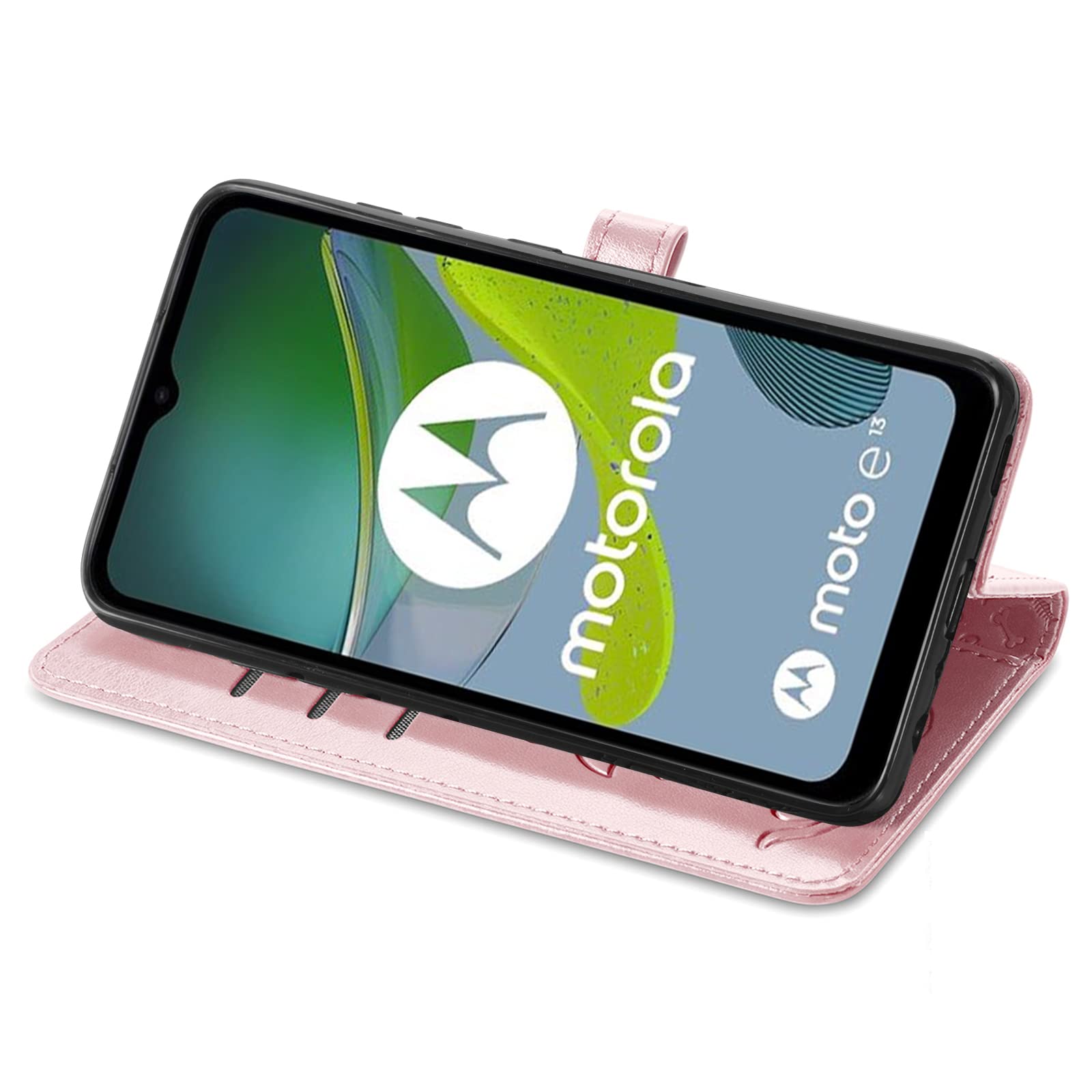 Cover Nokia C22 YKNIUFLY Pelle PU Con Carta Magnetica E Portafoglio | Custodia Flip Con Supporto E Slot Per Tessere | Grigio