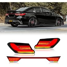 T T-ABC Taillights Compatible with Toyota Camry LE SE TRD XSE XLE Nightshade Hybrid Tail Lights Assembly 2018-2024 8th Gen Accessories LED Sequential Animation Custom Part G30 Style S