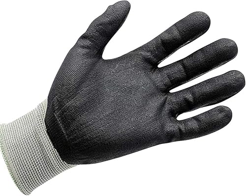 Miniatura 6 de 3M KOR Guantes ligeros recubiertos de espuma de nitrilo, lavables, tacto inteligente, 10 pares, talla M, color gris