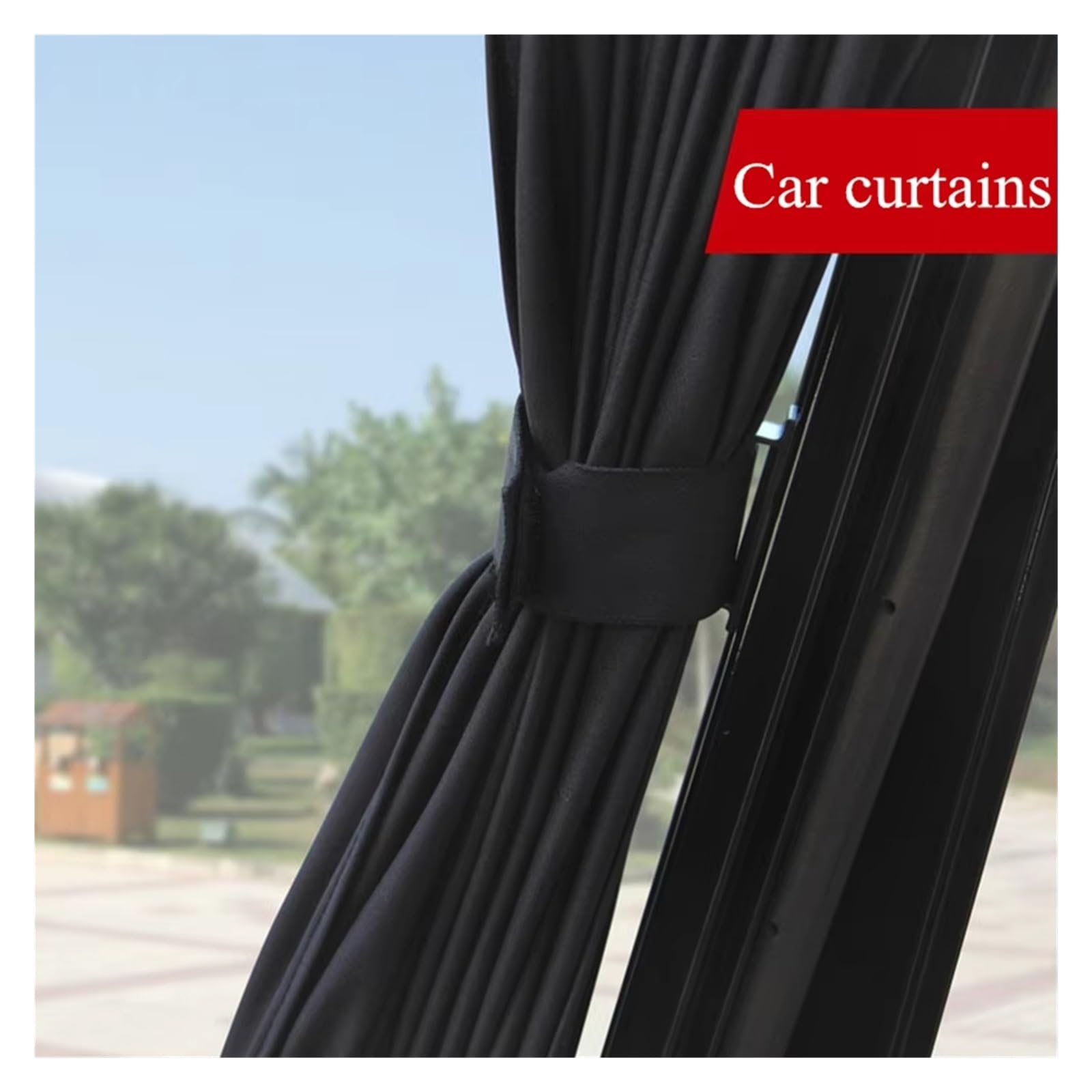 Autoscheiben Sonnenschutz Auto Sonnenschutz Seitenfenster Vorhang Auto Faltbar UV-Schutz Schwarz Reines Tuch Auto Zubehör(Black 50x47cm)