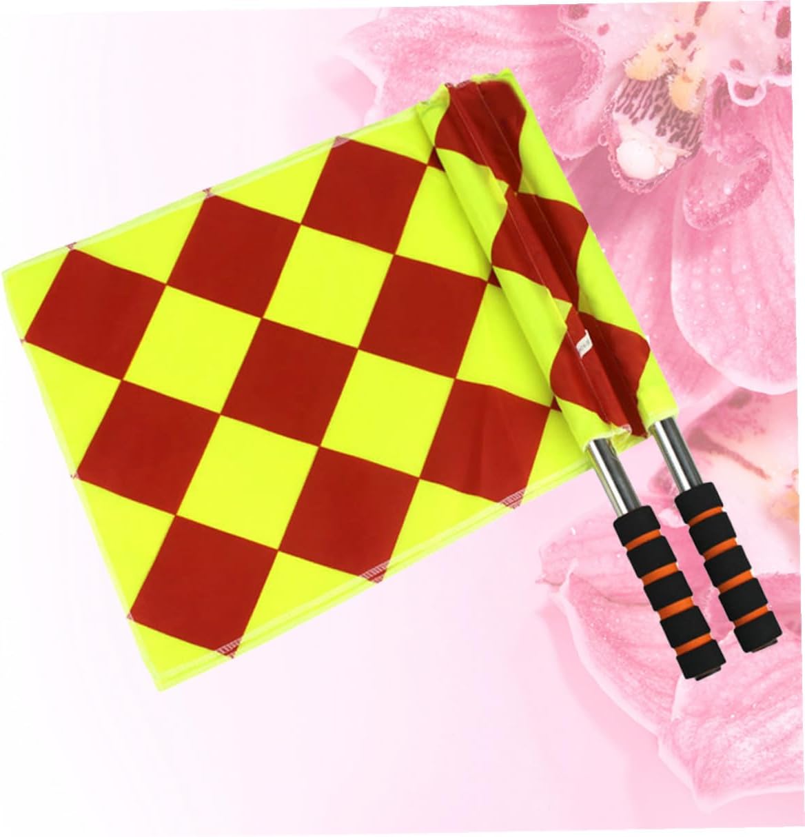 2pcs Soccer Corner Flags with Storage Bag, Football Referee Hand Patrol and Border Pennant Flags for Training and Match Use Random Color