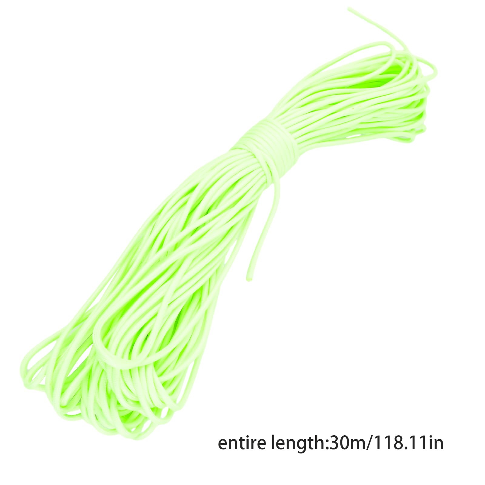 Cord Luminoso Paracord 30M, 550 9 Fili Corda Paracadute, 4 MM Poliestere Paracord, Corda Paracadute Multifunzione Corde per Esterni Attrezzature, Campeggio All'aperto