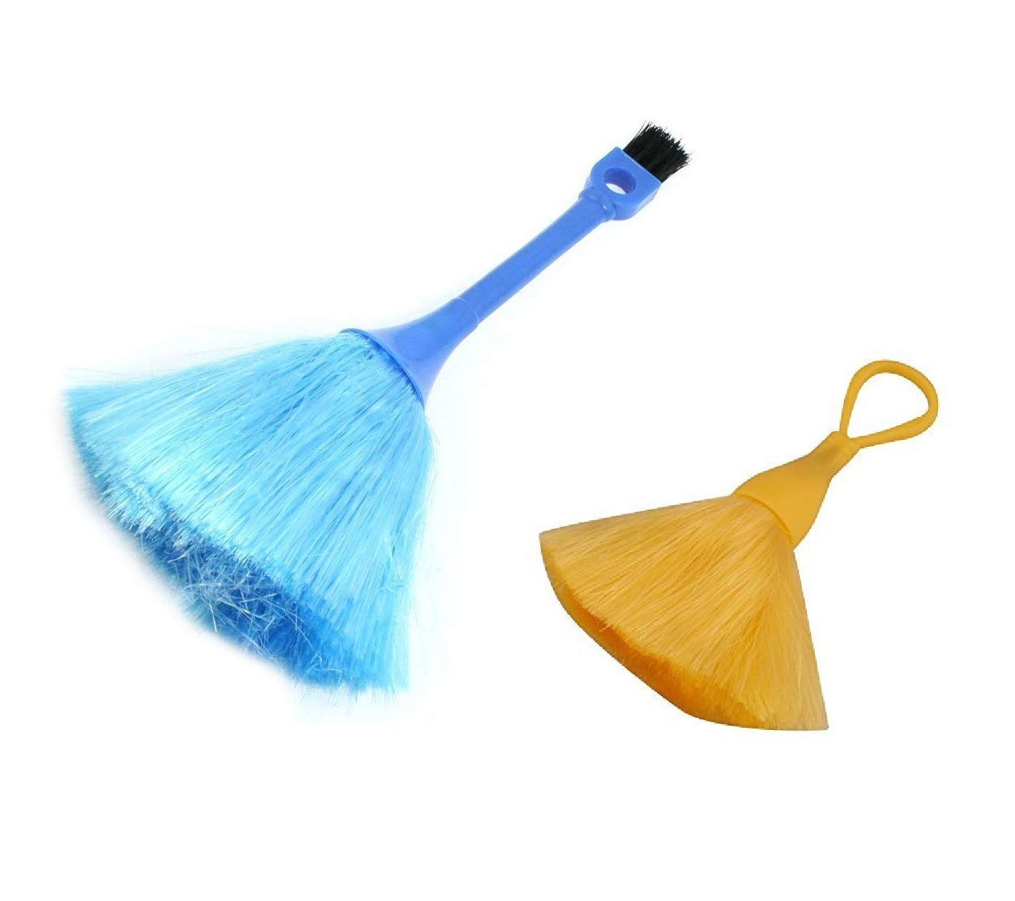 Right Products Mini Plastic Cleaning Brush for Desktop/Keyboard Cleanup (Pack of 2; Small ; Multicolour)