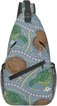 Kiwi Birds And Kakapo Parrot Fashionable And Casual Diagonal Chest Bag Portable Backpack