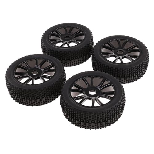 Milageto 4Pieces 1: 8 RC Car Tires Llantas de Rueda para HSP HPI RC Buggy Truck Car Parts