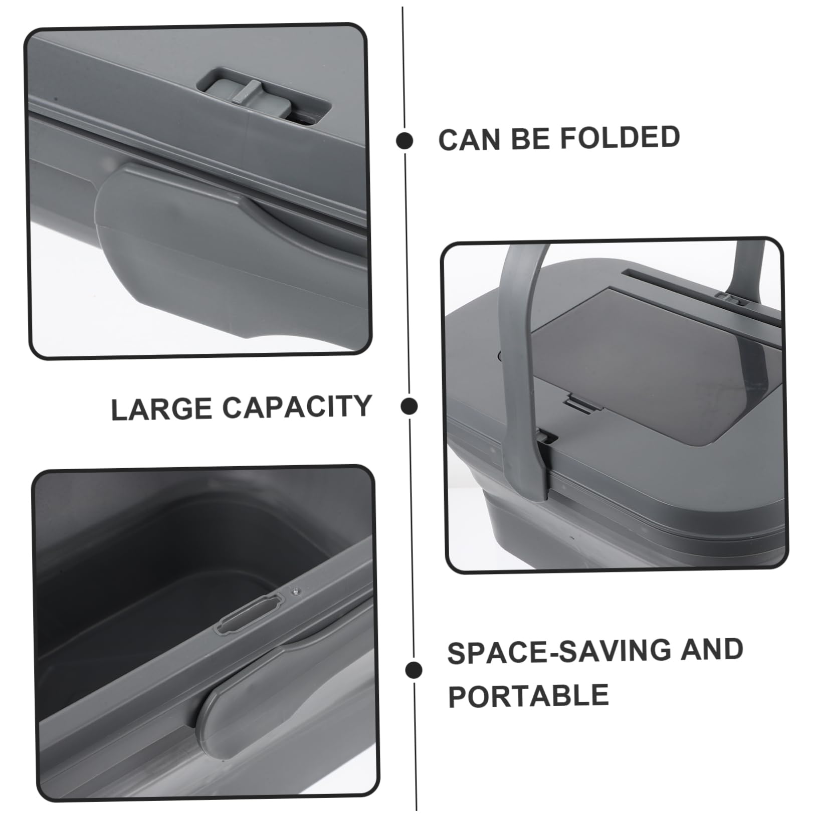 Panier Pliable D'extérieur en Plastique Grosse Capacité Multifonction pour Usage d'eau Lors D'activités de Chasse