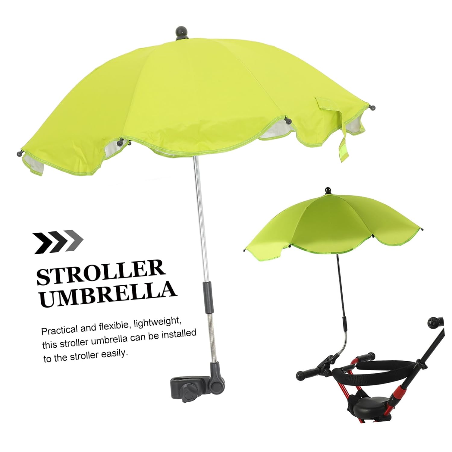 UPKOCH Stroller Umbrella Detachable UV Protection Parasol for Strollers Lightweight Angle for Outdoor Use Sun Shade for Pushchairs